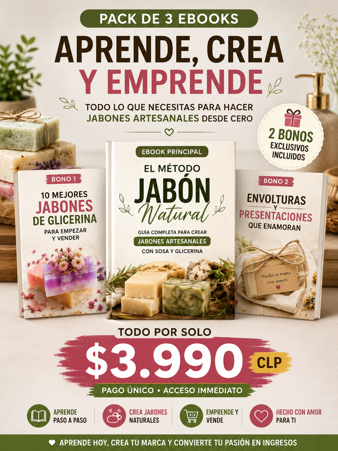 El Método Jabón Natural + 2 Bonos 🎁