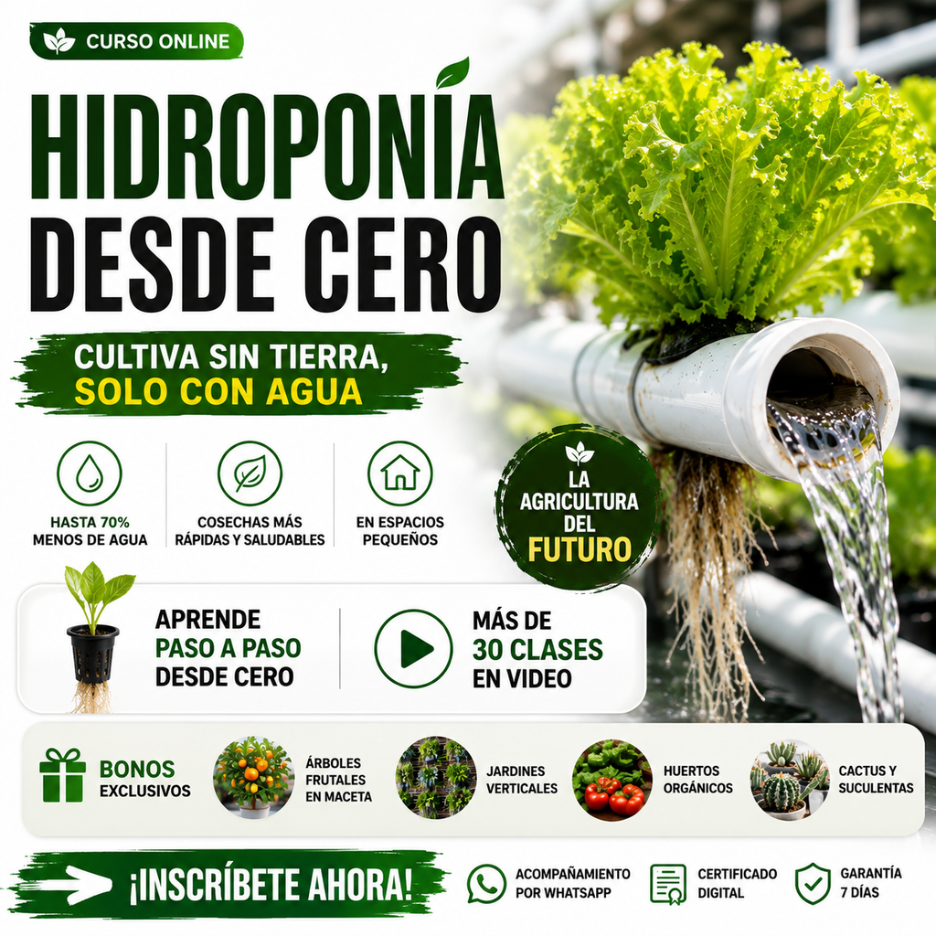 Hidroponía desde Cero — Aprende a Cultivar sin Tierra 🌱